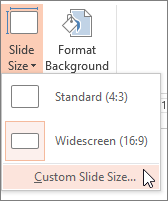 powerpoint choose custom slide size